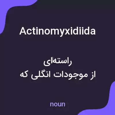 معنی actinomyxidiida به فارسی معنی actinomyxidiida به فارسی