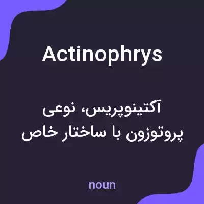 معنی actinophrys به فارسی معنی actinophrys به فارسی