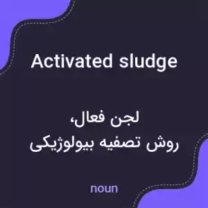 معنی activated sludge به فارسی