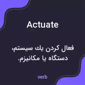 معنی actuate به فارسی
