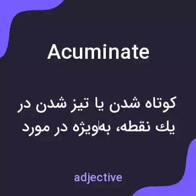 معنی acuminate به فارسی معنی acuminate به فارسی