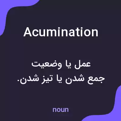 معنی acumination به فارسی