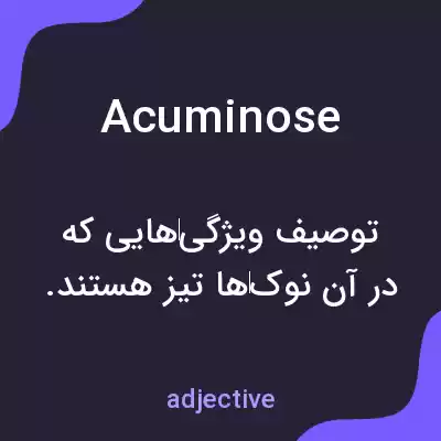 معنی acuminose به فارسی