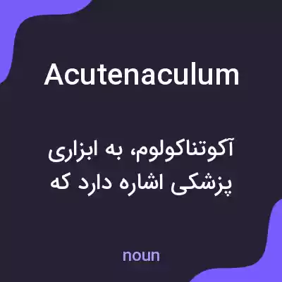 معنی acutenaculum به فارسی معنی acutenaculum به فارسی