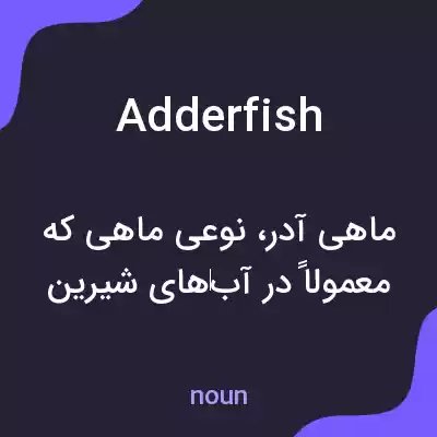 معنی adderfish به فارسی
