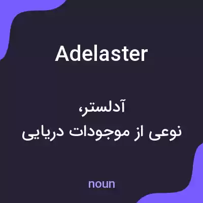 معنی adelaster به فارسی معنی adelaster به فارسی