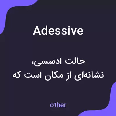 معنی adessive به فارسی معنی adessive به فارسی