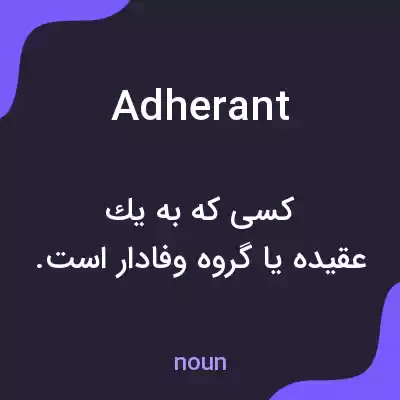 معنی adherant به فارسی معنی adherant به فارسی