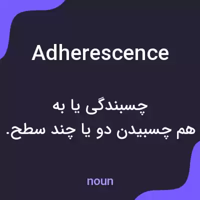 معنی adherescence به فارسی معنی adherescence به فارسی