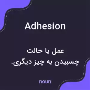 معنی adhesion به فارسی معنی adhesion به فارسی