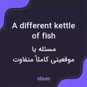 معنی a different kettle of fish به فارسی معنی a different kettle of fish به فارسی