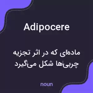 معنی adipocere به فارسی معنی adipocere به فارسی