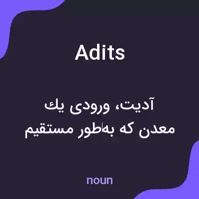 معنی adits به فارسی معنی adits به فارسی