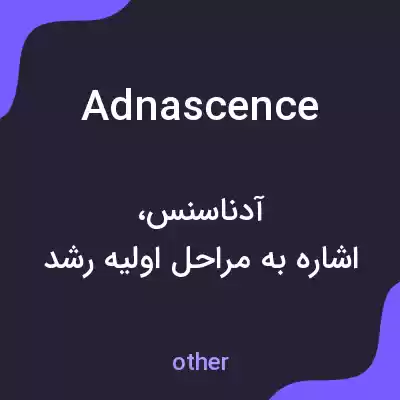 معنی adnascence به فارسی معنی adnascence به فارسی