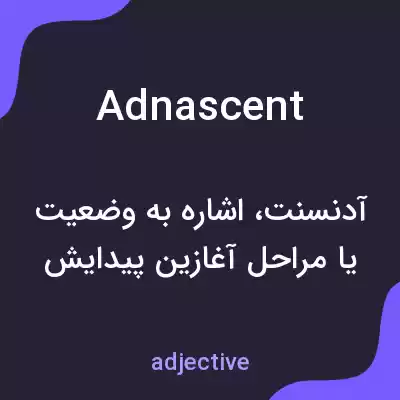 معنی adnascent به فارسی