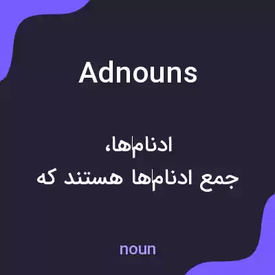 معنی adnouns به فارسی معنی adnouns به فارسی