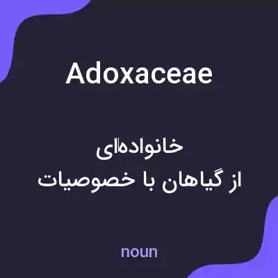معنی adoxaceae به فارسی معنی adoxaceae به فارسی