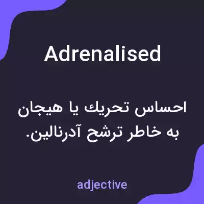 معنی adrenalised به فارسی معنی adrenalised به فارسی