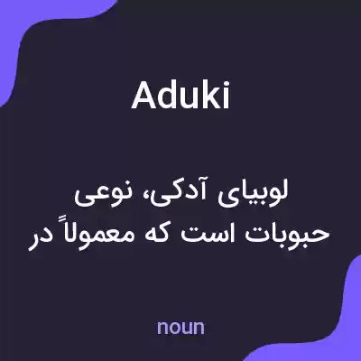 معنی aduki به فارسی معنی aduki به فارسی