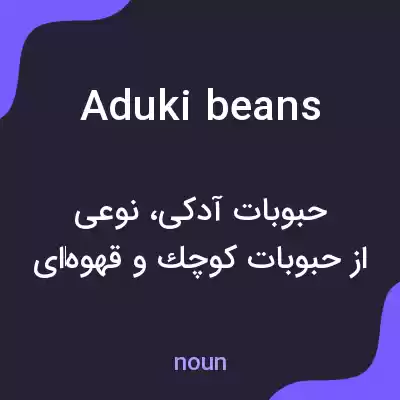 معنی aduki beans به فارسی معنی aduki beans به فارسی