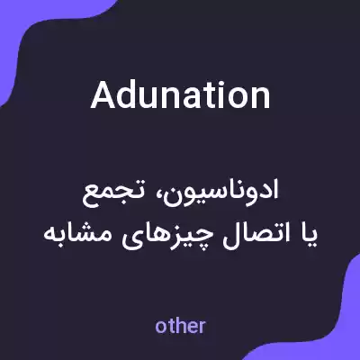 معنی adunation به فارسی معنی adunation به فارسی