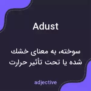 معنی adust به فارسی معنی adust به فارسی