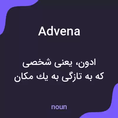 معنی advena به فارسی معنی advena به فارسی