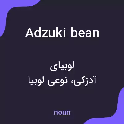 معنی adzuki bean به فارسی معنی adzuki bean به فارسی