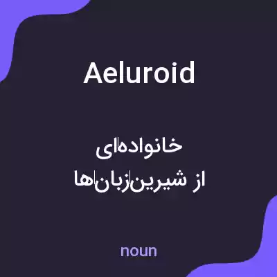معنی aeluroid به فارسی معنی aeluroid به فارسی