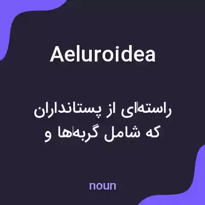 معنی aeluroidea به فارسی معنی aeluroidea به فارسی