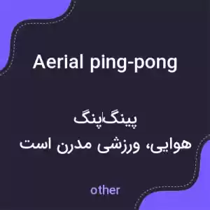 معنی aerial ping-pong به فارسی معنی aerial ping-pong به فارسی