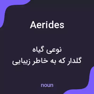 معنی aerides به فارسی معنی aerides به فارسی