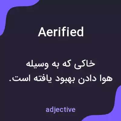 معنی aerified به فارسی معنی aerified به فارسی