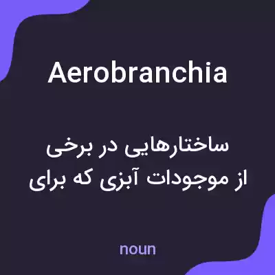 معنی aerobranchia به فارسی معنی aerobranchia به فارسی