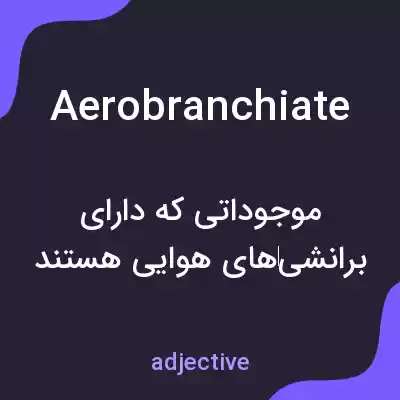 معنی aerobranchiate به فارسی معنی aerobranchiate به فارسی