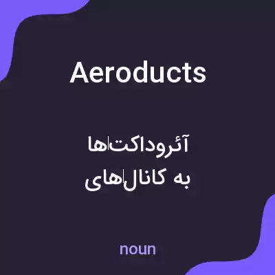 معنی aeroducts به فارسی معنی aeroducts به فارسی