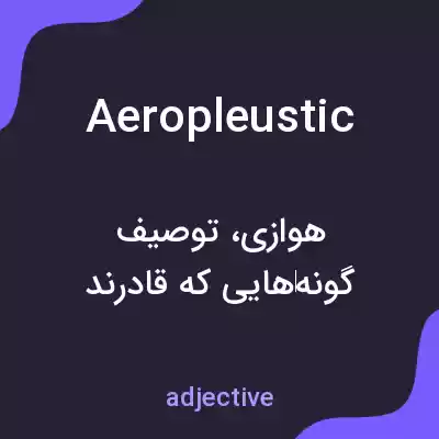 معنی aeropleustic به فارسی معنی aeropleustic به فارسی