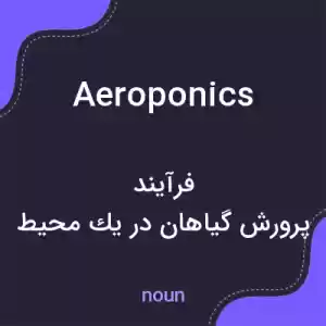 معنی aeroponics به فارسی معنی aeroponics به فارسی