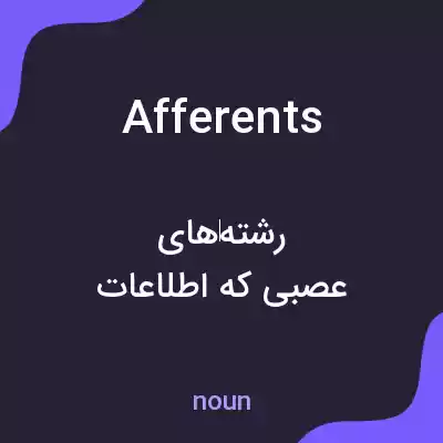 معنی afferents به فارسی معنی afferents به فارسی