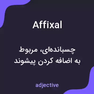 معنی affixal به فارسی