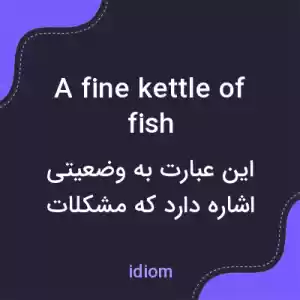معنی a fine kettle of fish به فارسی معنی a fine kettle of fish به فارسی