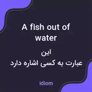 معنی a fish out of water به فارسی معنی a fish out of water به فارسی