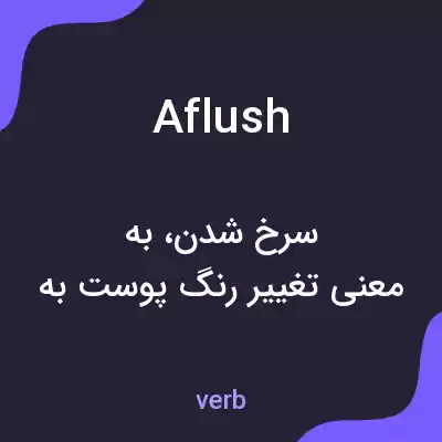 معنی aflush به فارسی معنی aflush به فارسی