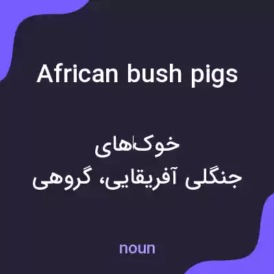 معنی african bush pigs به فارسی معنی african bush pigs به فارسی