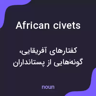 معنی african civets به فارسی معنی african civets به فارسی