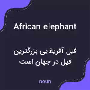 معنی african elephant به فارسی معنی african elephant به فارسی