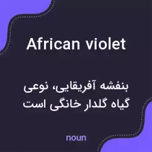 معنی african violet به فارسی معنی african violet به فارسی