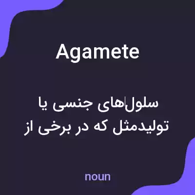 معنی agamete به فارسی معنی agamete به فارسی