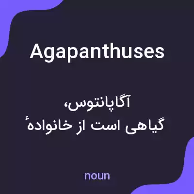 معنی agapanthuses به فارسی معنی agapanthuses به فارسی