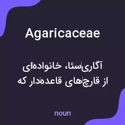 معنی agaricaceae به فارسی معنی agaricaceae به فارسی